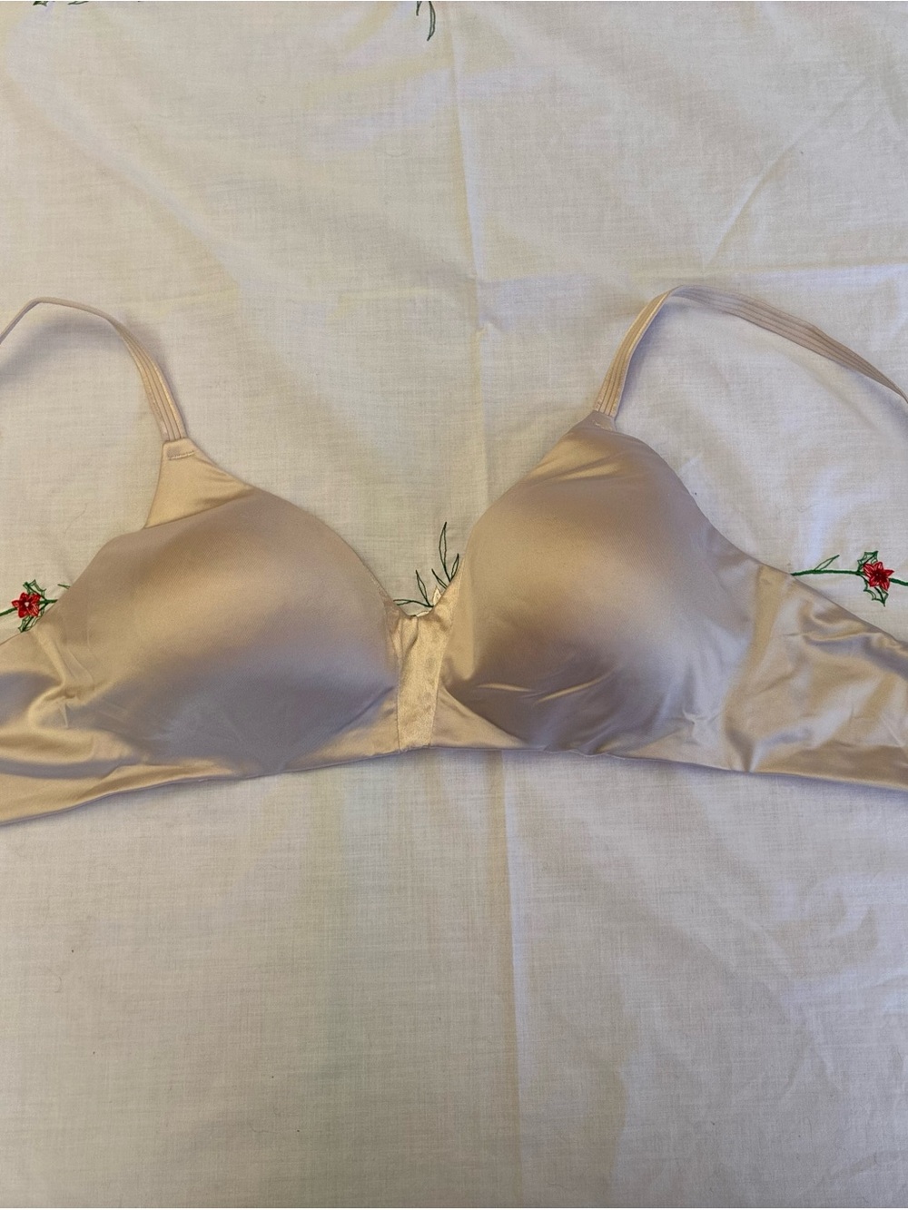 Bali Satin T-Shirt Bra in Light Beige